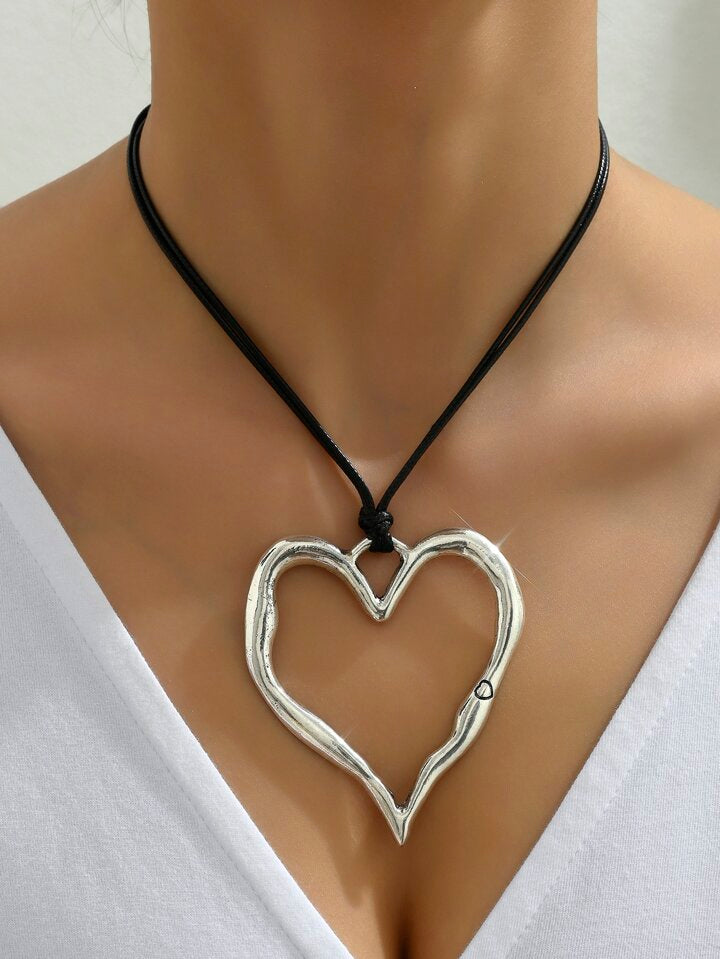 Leather Heart Necklace